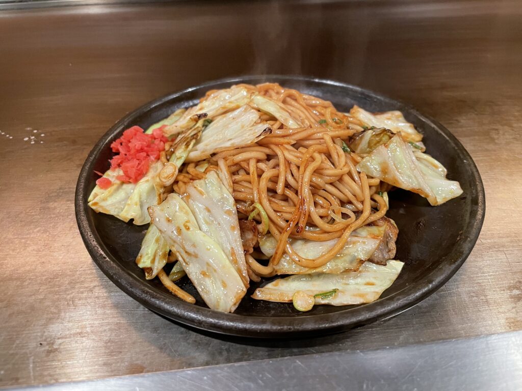 本家大たこ法善寺店の豚焼きそば